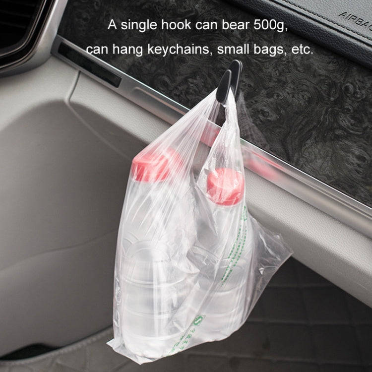 4pcs /Set Car Dashboard Adhesive Multifunctional Small Hook(Beige)