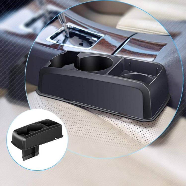 Car Seat Gap Armrest Cup Holder Storage Box(Black)