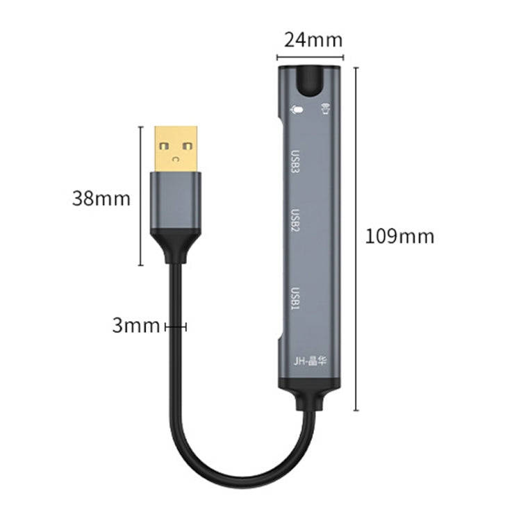 JINGHUA N800 Drive Free Sound Card Computer To Docking Station With Audio Interface, Interface: T...
