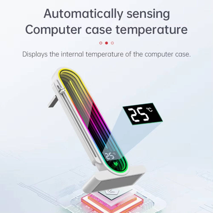 COOLMOON GH3 Pro Computer ARGB Vertical Adjustable Lens Graphics Card Holder, Style: Temperature ...