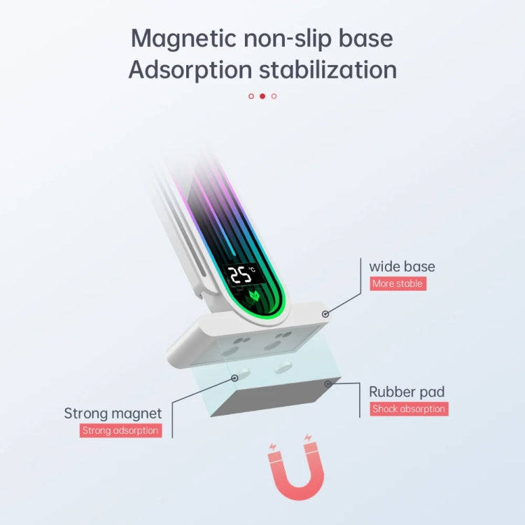 COOLMOON GH3 Computer ARGB Vertical Adjustable Lens Graphics Card Holder, Style: No Temperature D...