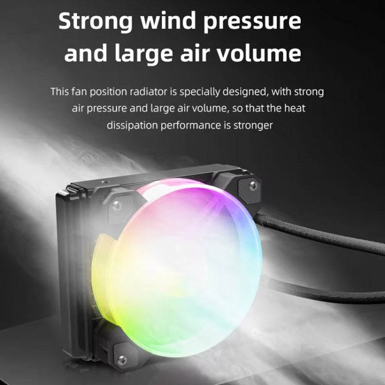 COOLMOON RGB120 5V ARGB Integrated Single Row Multi-Platform CPU Cooler(Black)