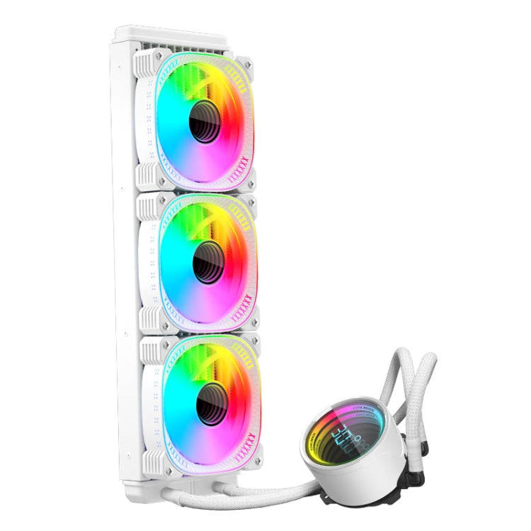 COOLMOON CM-YM-360T Computer ARGB Temperature Display Lens Multi-Platform Integrated CPU Cooler(W...