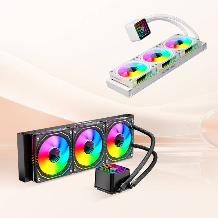 COOLMOON Glacier360 Computer Host Integrated ARGB CPU Water Cooler, Color: Black