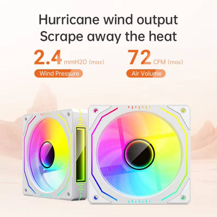 COOLMOON Glacier360 Computer Host Integrated ARGB CPU Water Cooler, Color: White