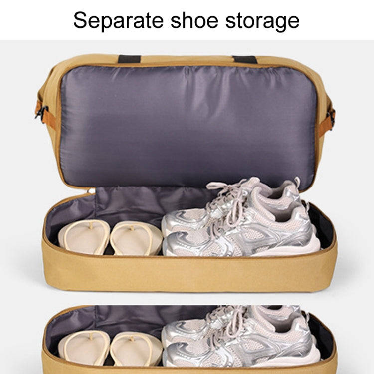 Set Trolley Short Trip Traveling Bag Wet And Dry Separation Large Capacity Storage Pack(White Gray)