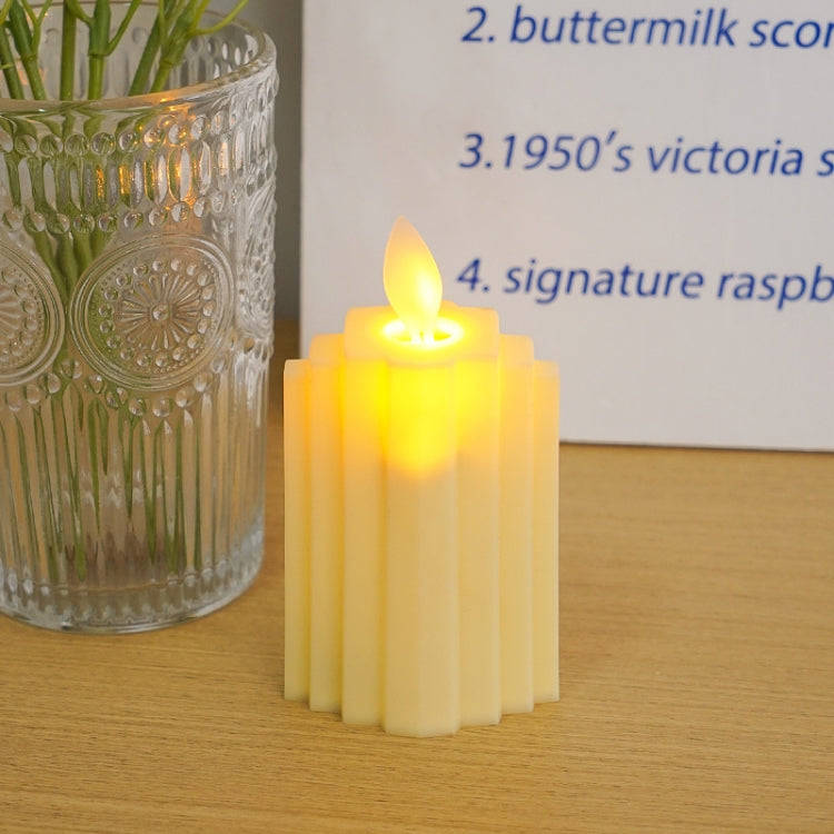 LED Geometry Electronic Candle Light Bedroom Atmosphere Ornaments Photo Props(Building Blocks)