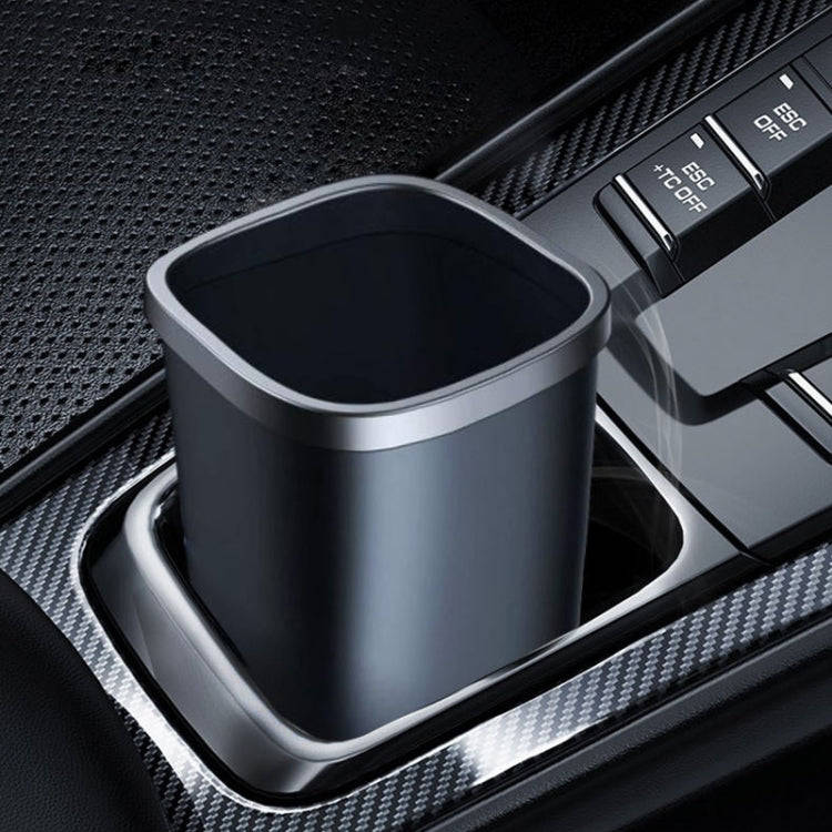 Simple Car Trash Can Automobile Storage Bin With Trash Bag(Black)