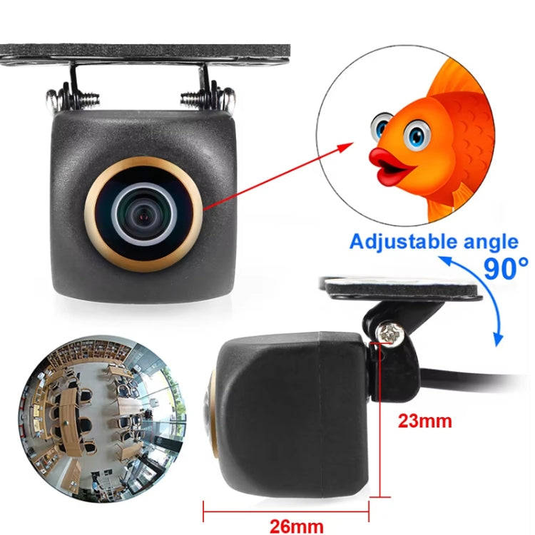 Car Universal HD Night Vision Rear View Reversing Three-Control Fisheye Camera, Style: AHD1080P P...