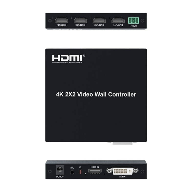 4K 2x2 HDMI Video HD Splice Support HDMI / DVI Input 4CH HDMI Output US Plug