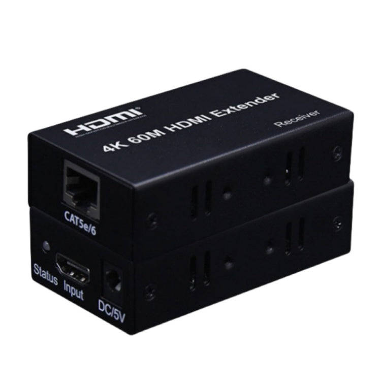 HDMI To RJ45 Single Ethernet Cable 60m Extender 4K HD Cable Signal Amplifier, Transmitter+Receive...
