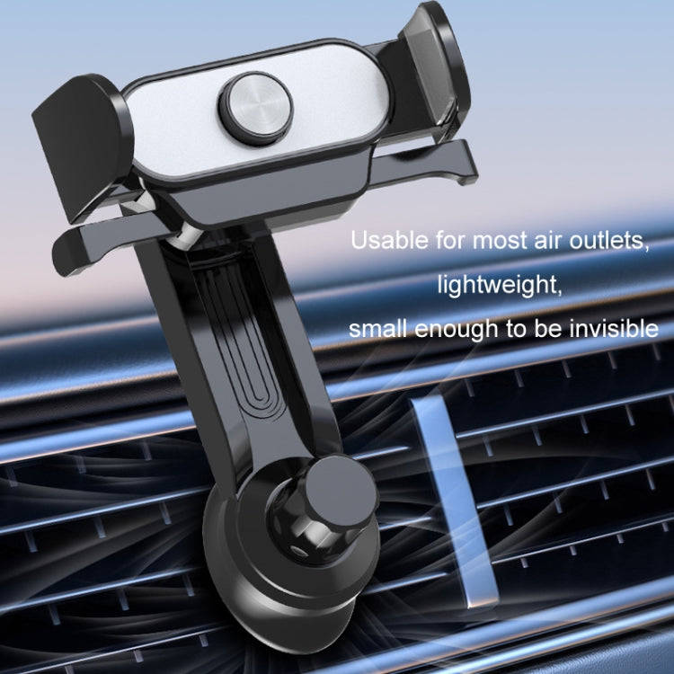 Car Air Outlet Mobile Phone Holder Automatic Lock Snap-on Navigation Holder(Red)