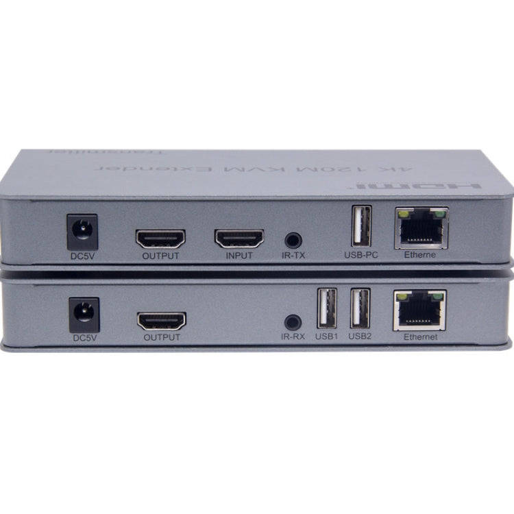 KVM 120m 4K HD Extender Computer Mouse Keyboard HDMI Single Ethernet Cable Transmitter + Receiver...