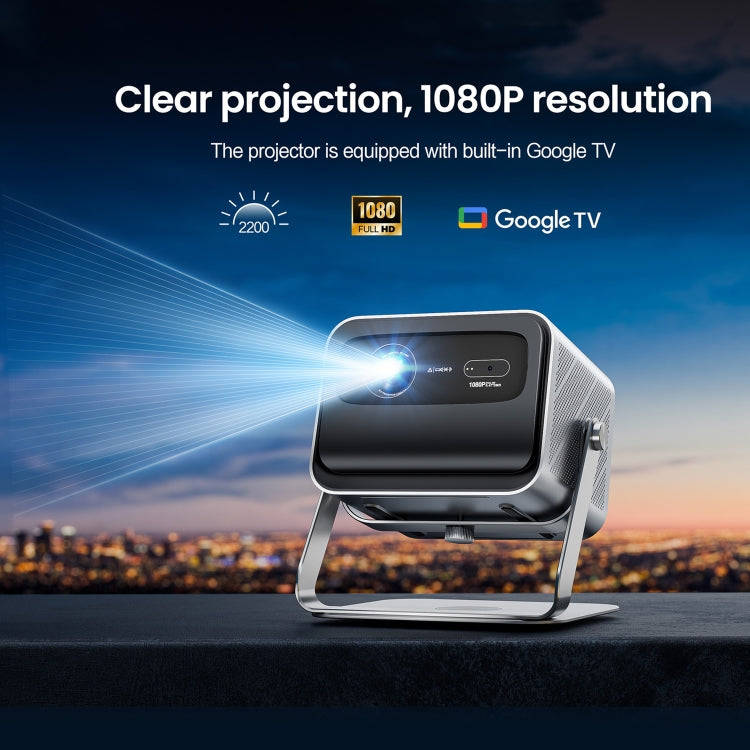 TOUMEI X6 4K HD Home Theater Office Teaching Microphone Karaoke Projector GTV Google Systems(UK P...