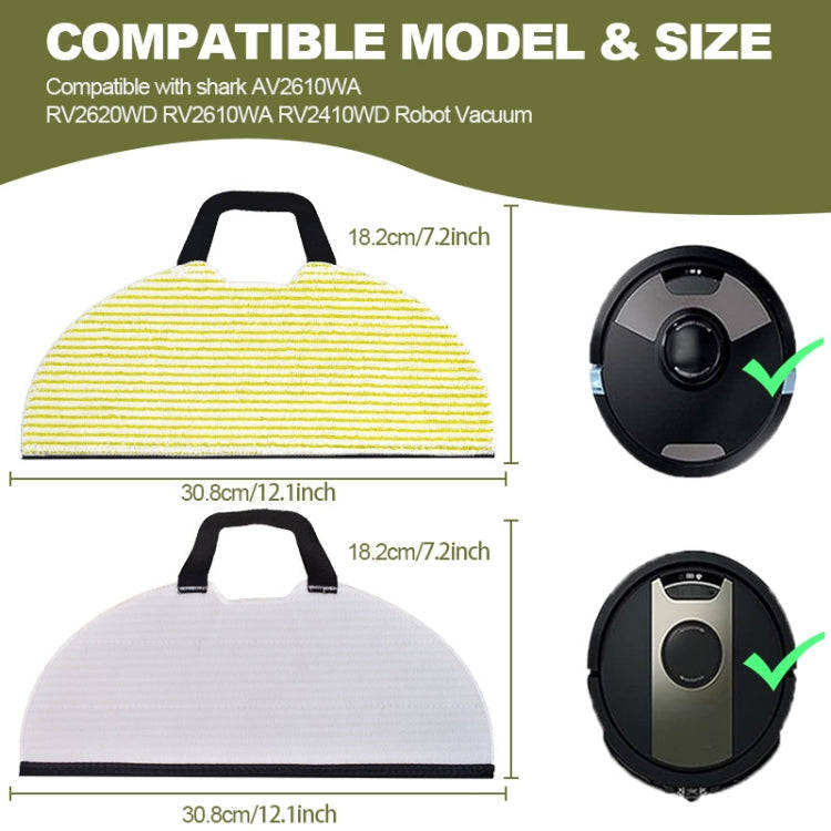 Vacuum Mop Replacement Pad For Shark RV2410WD / RV2610WD / RV2610WA WFUS Robot Vacuum Cleaner