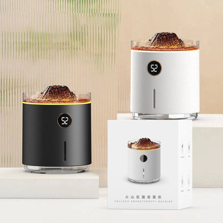 HX127 Mini Volcano Lava Aromatherapy Diffuser Small Household Atmosphere Humidifier, Color: Black