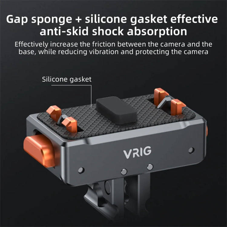 VRIG Magnetic Quick Release Adapter for Action Camera , Spec: Base+Top Cover Kit