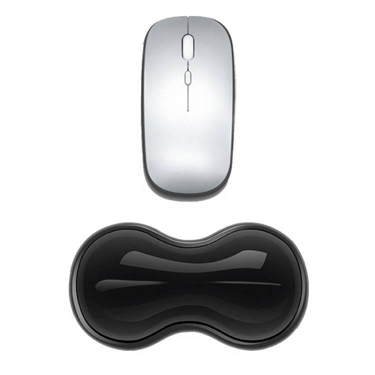 Cool Silicone Keyboard Wrist Rest Mouse Pad Relieve Wrist Fatigue, Spec: Small Transparent Gray
