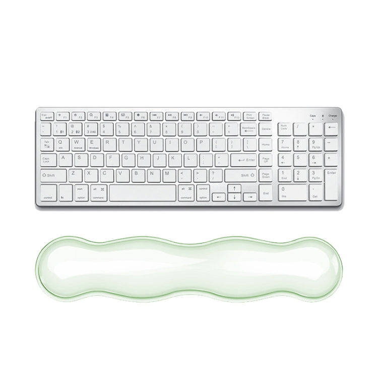 Cool Silicone Keyboard Wrist Rest Mouse Pad Relieve Wrist Fatigue, Spec: Large Green