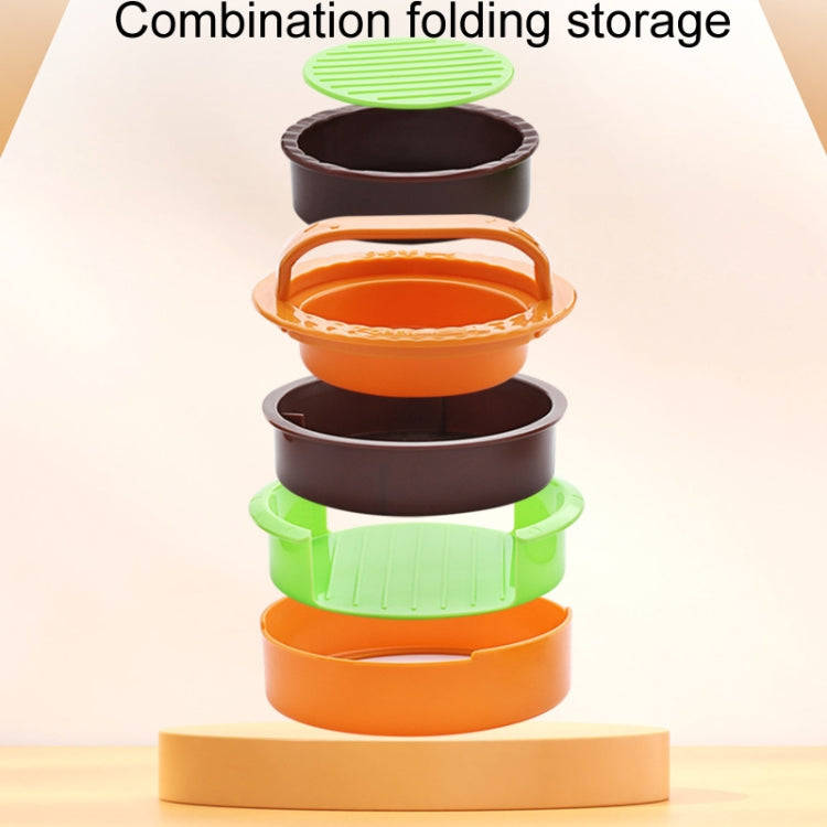 Round Burger Making Tools Kitchen Combo Meat Press Kit(Burger Color)