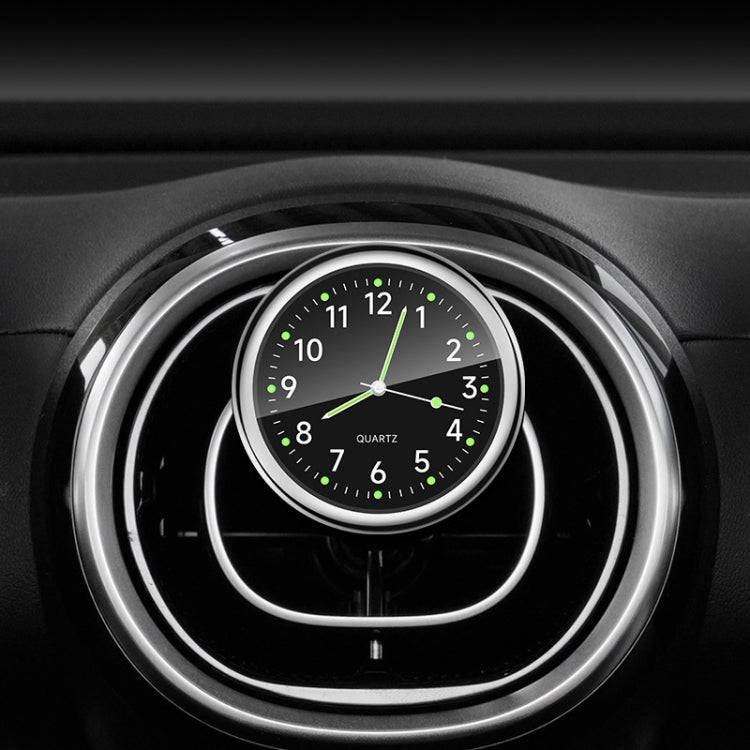 Car Digital Electronic Quartz Luminous Clock, Color: Black+Air Outlet Clip