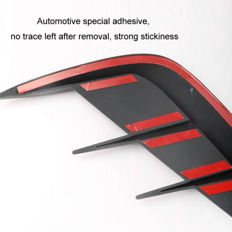 Universal Car Fender Soft Glue Decorative Car Stickers, Color: Bright Black