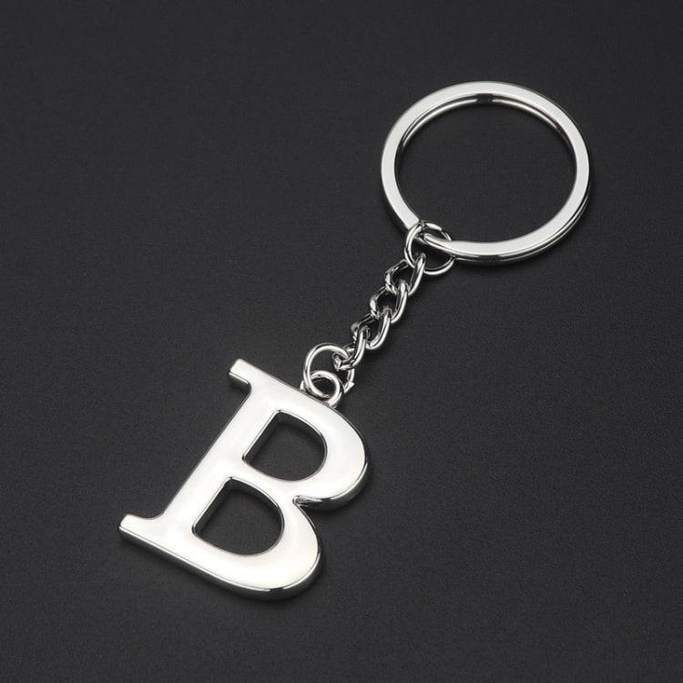 Double-Sided Three-Dimensional Plating Alphabet Keychain, Style: B