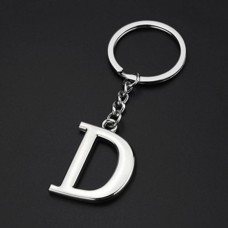 Double-Sided Three-Dimensional Plating Alphabet Keychain, Style: D
