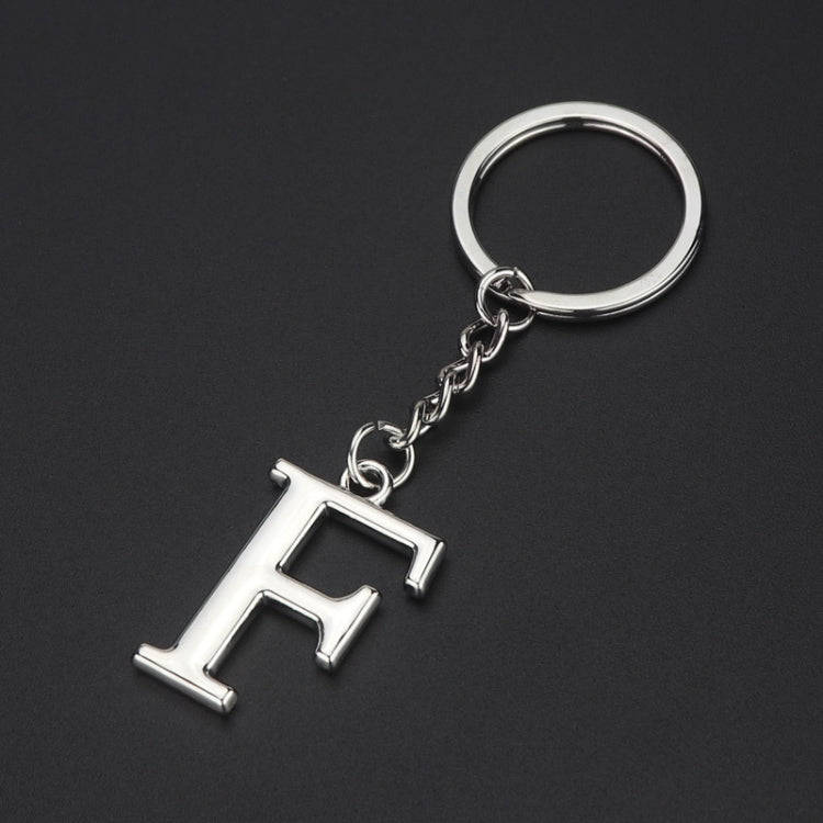 Double-Sided Three-Dimensional Plating Alphabet Keychain, Style: F