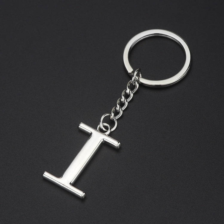 Double-Sided Three-Dimensional Plating Alphabet Keychain, Style: I