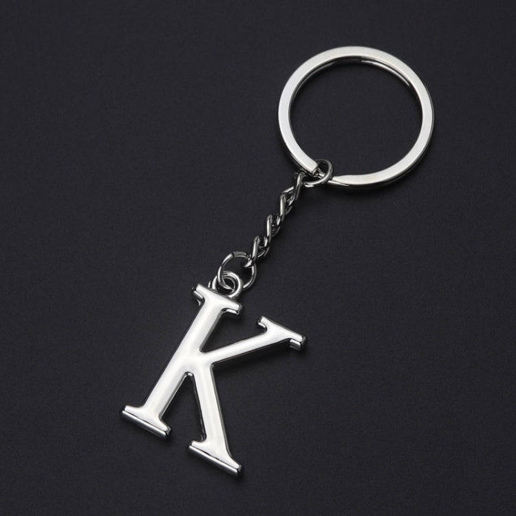 Double-Sided Three-Dimensional Plating Alphabet Keychain, Style: K