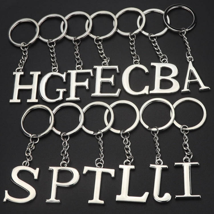 Double-Sided Three-Dimensional Plating Alphabet Keychain, Style: Y