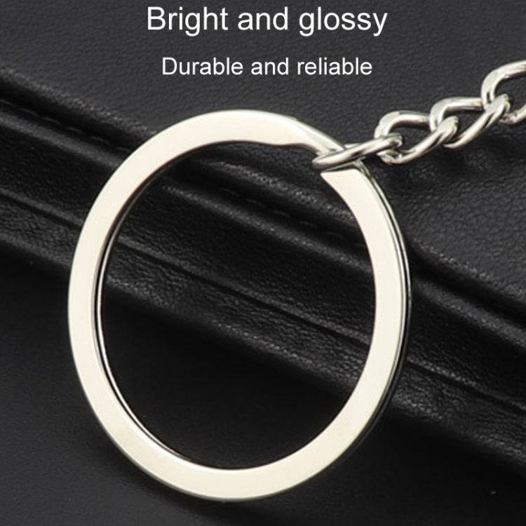 Double-Sided Three-Dimensional Plating Alphabet Keychain, Style: P