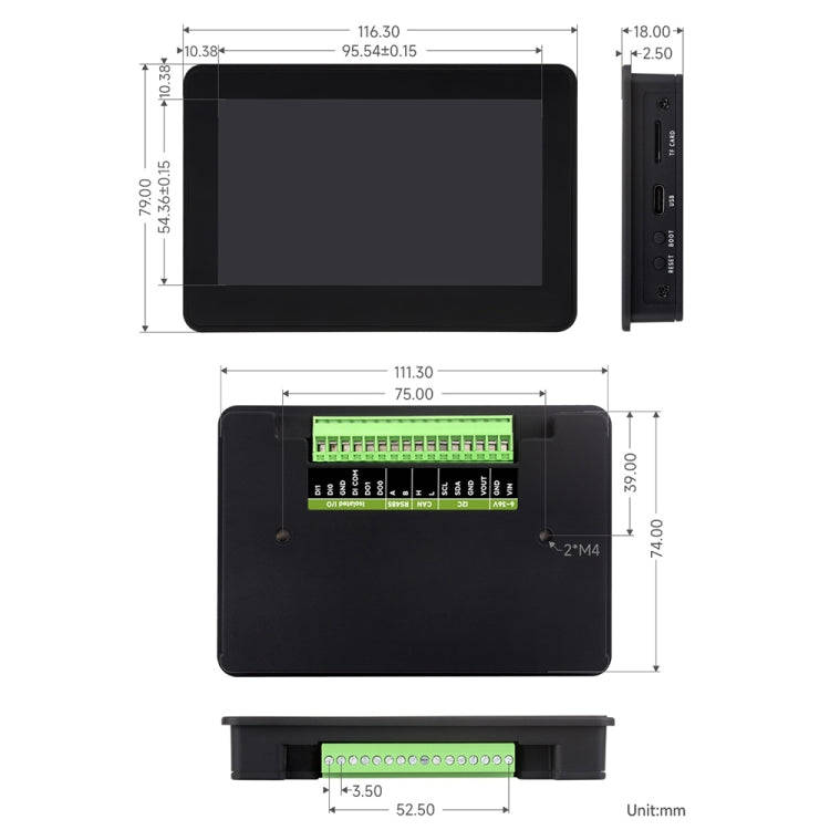 Waveshare ESP32-S3 4.3inch 800×480 Touch LCD Development Board With Case