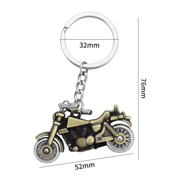 Simulation Cool Motorcycle Keychain Metal Decoration Pendant, Style: X-1425 Green Antique