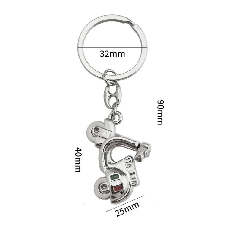 Simulation Cool Motorcycle Keychain Metal Decoration Pendant, Style: X-231 Sliver