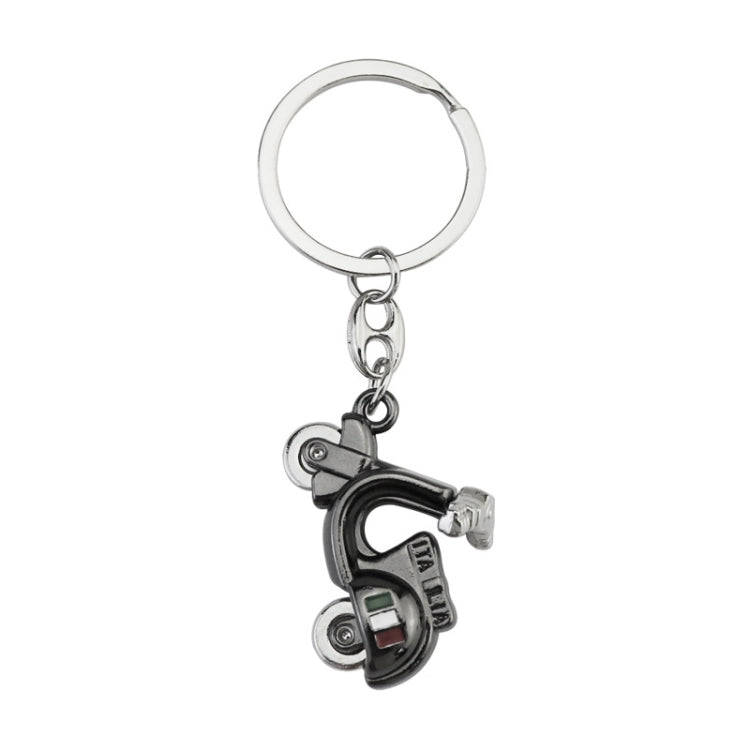 Simulation Cool Motorcycle Keychain Metal Decoration Pendant, Style: X-231 Black