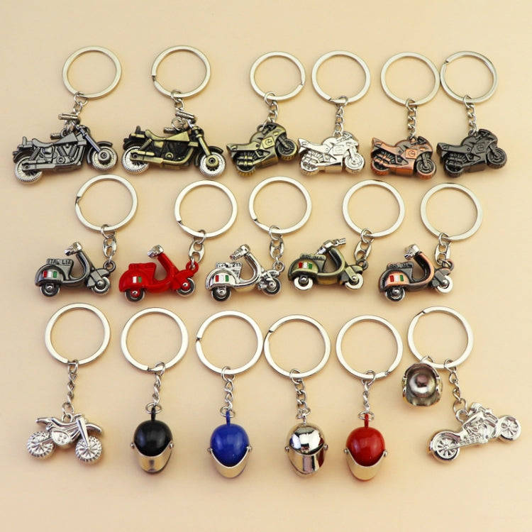 Simulation Cool Motorcycle Keychain Metal Decoration Pendant, Style: X-231 Black