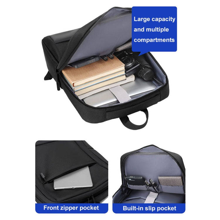 Large-capacity Travel Business Waterproof Laptop Backpack(Gray)
