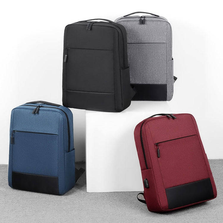 Large-capacity Travel Business Waterproof Laptop Backpack(Gray)