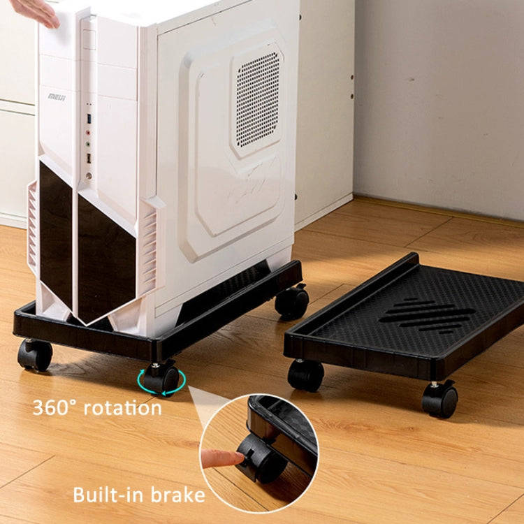 Computer Host Bracket Desktop Chassis Mobile Tray Base Heightening Rack with Pulley, Spec: Straig...