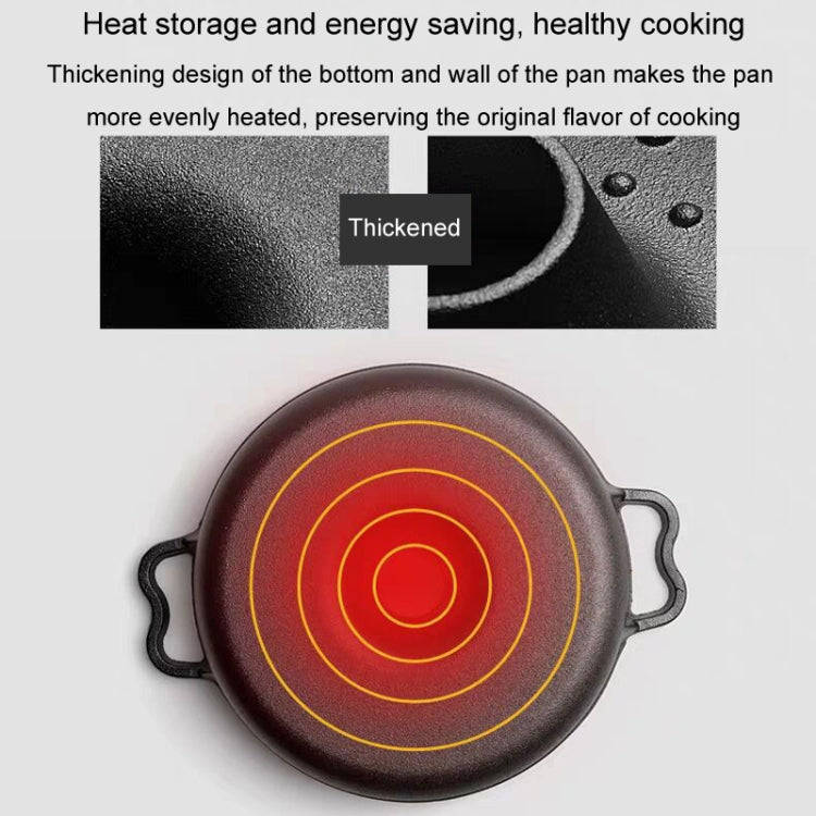 25cm Cast Iron Sukiyaki Pot Roast Sweet Potato Pot Round Barbecue Grill Pan With Lid Turkey Roast...