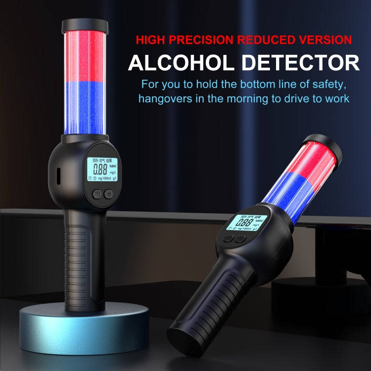 Portable Personal Alcohol Tester High-precision Breathalyzer with Alarm Light English Version