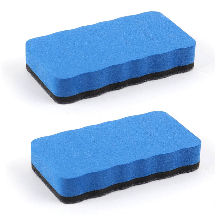 2pcs /Pack Magnetic EVA Felt Cloth Whiteboard Eraser Rectangular Wave Edge Blackboard Eraser 10.2...