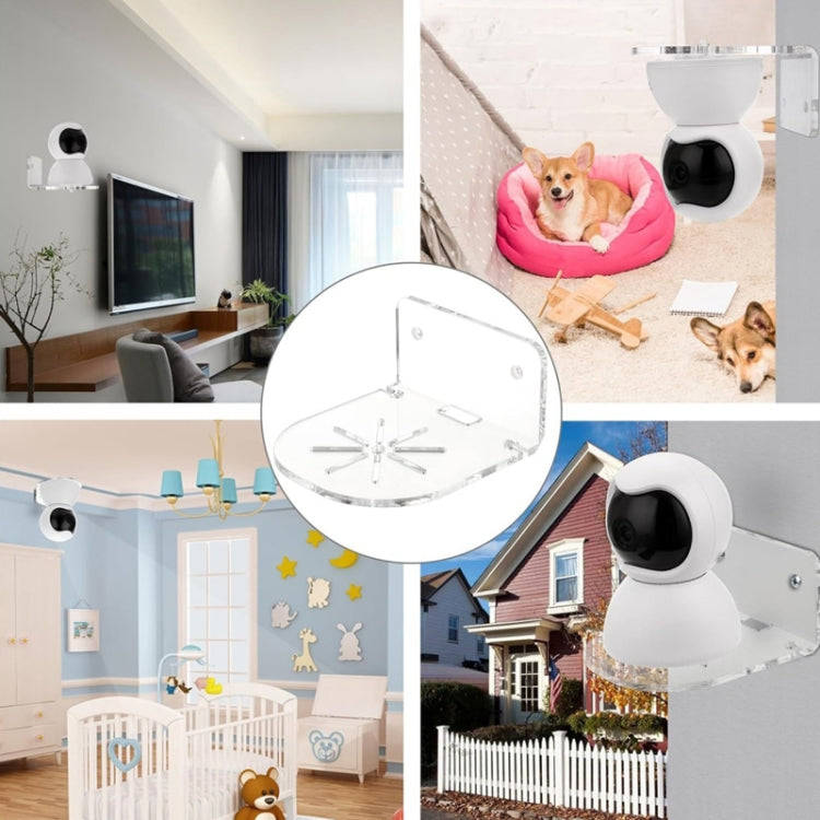 YX135 3pcs / Set Acrylic Wall Mount Bracket For Baby Monitor / Safety Camera / Speaker