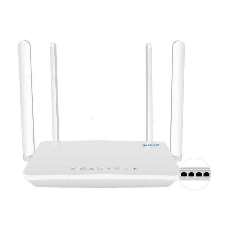 4G CPE Wireless Plug-In Router WiFi 6 Network Hotspot, EU Plug(White)