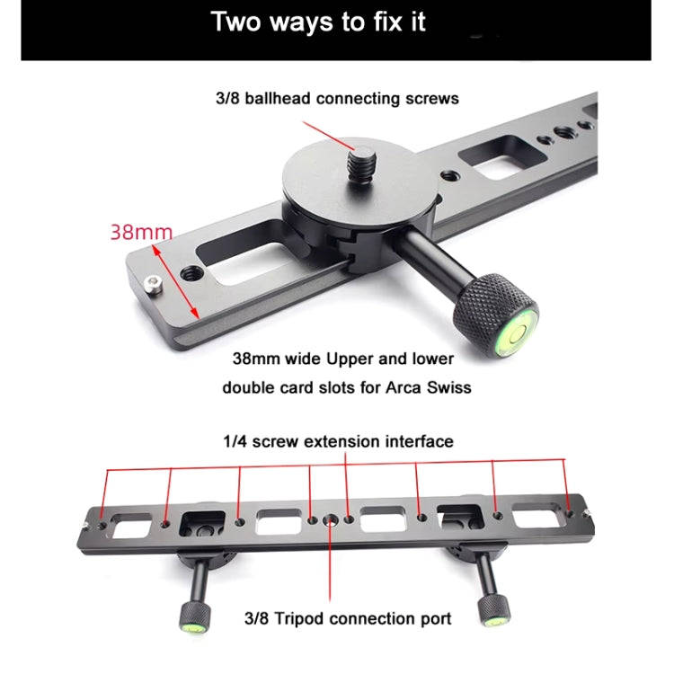 Double Camera Bracket Arca Swiss Quick Release Plate, Spec: PU240