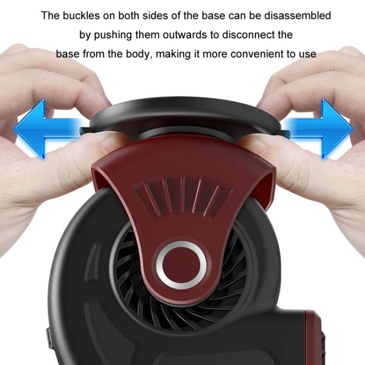Portable Car Heater Small Fan Defogger, Color: 12V Black