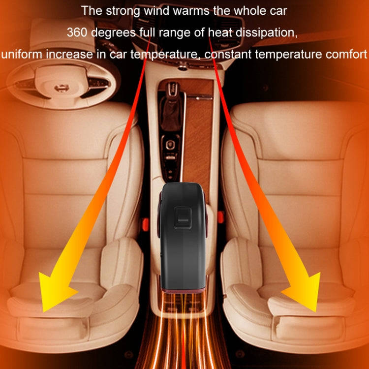 Portable Car Heater Small Fan Defogger, Color: 24V Red