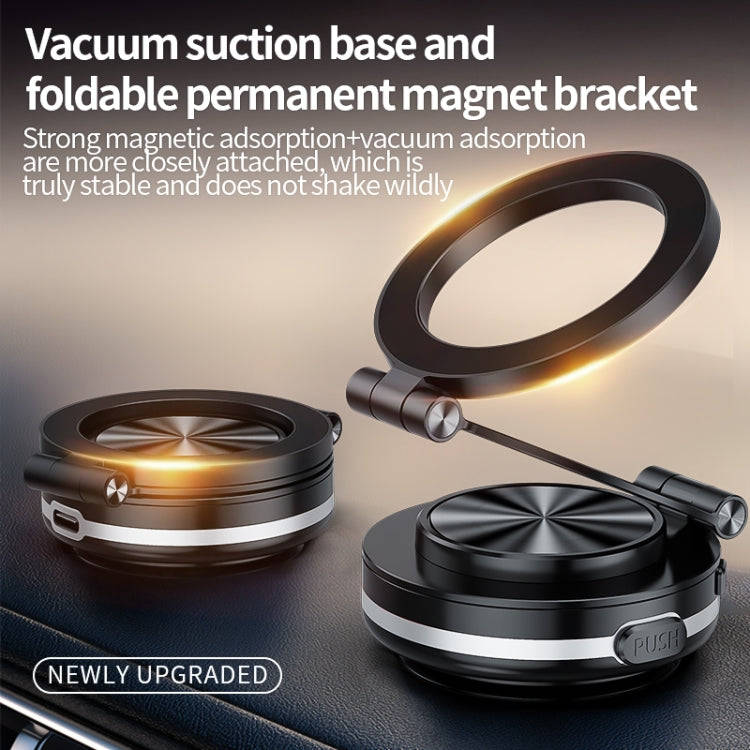 AIMITE C2 Car Vacuum Suction Cup Magnetic Three Axis Linkage Rotatable Cell Phone Holder(Silver)